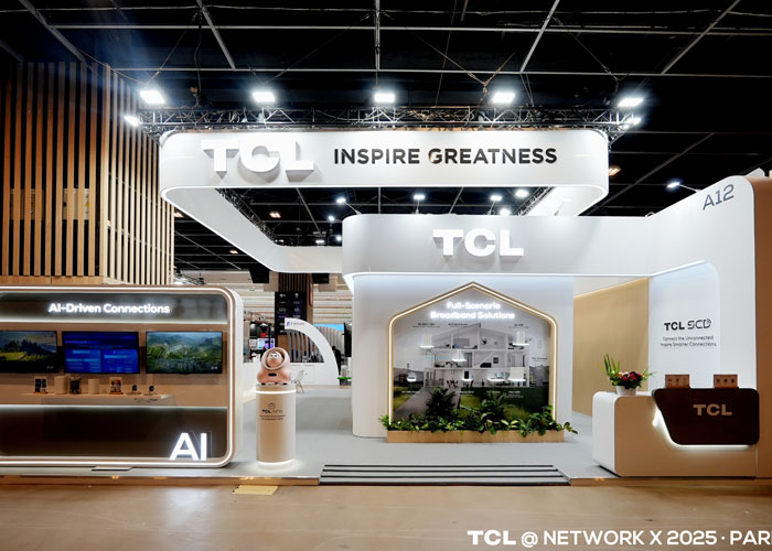 澤迪展臺(tái)設(shè)計(jì)搭建公司攜手“TCL”亮相法國(guó)寬帶展