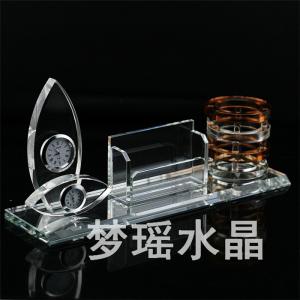 水晶筆筒三件套